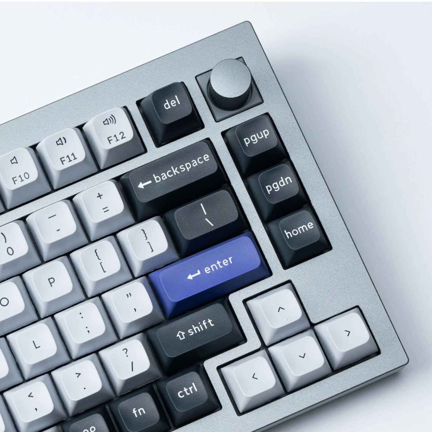 Keychron Double Shot KSA PBT Keycap Set - Dark Grey/White Smoke-1