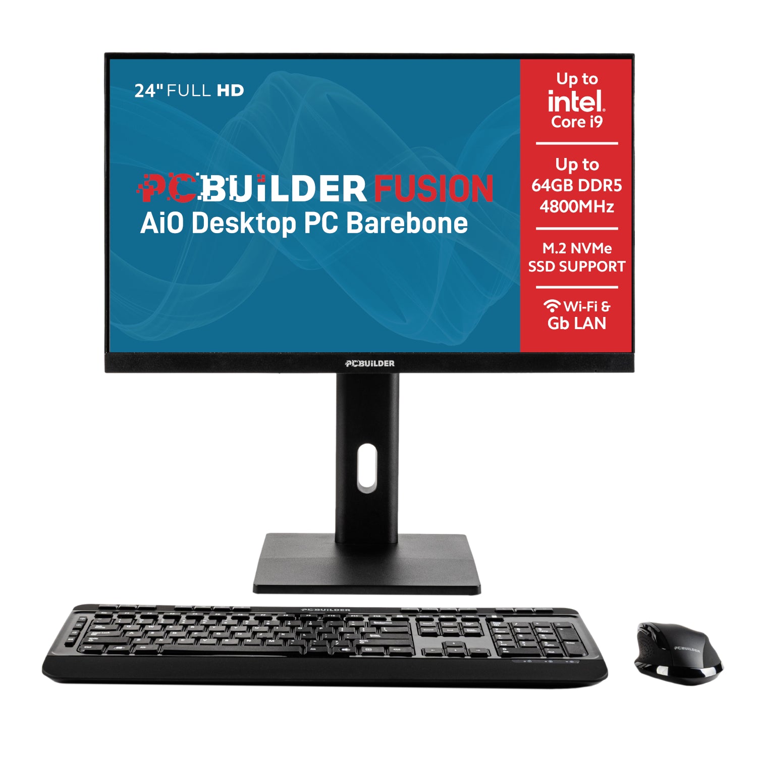 PCBuilder Fusion 24" DDR5 All-in-One Office Desktop - Barebone-0