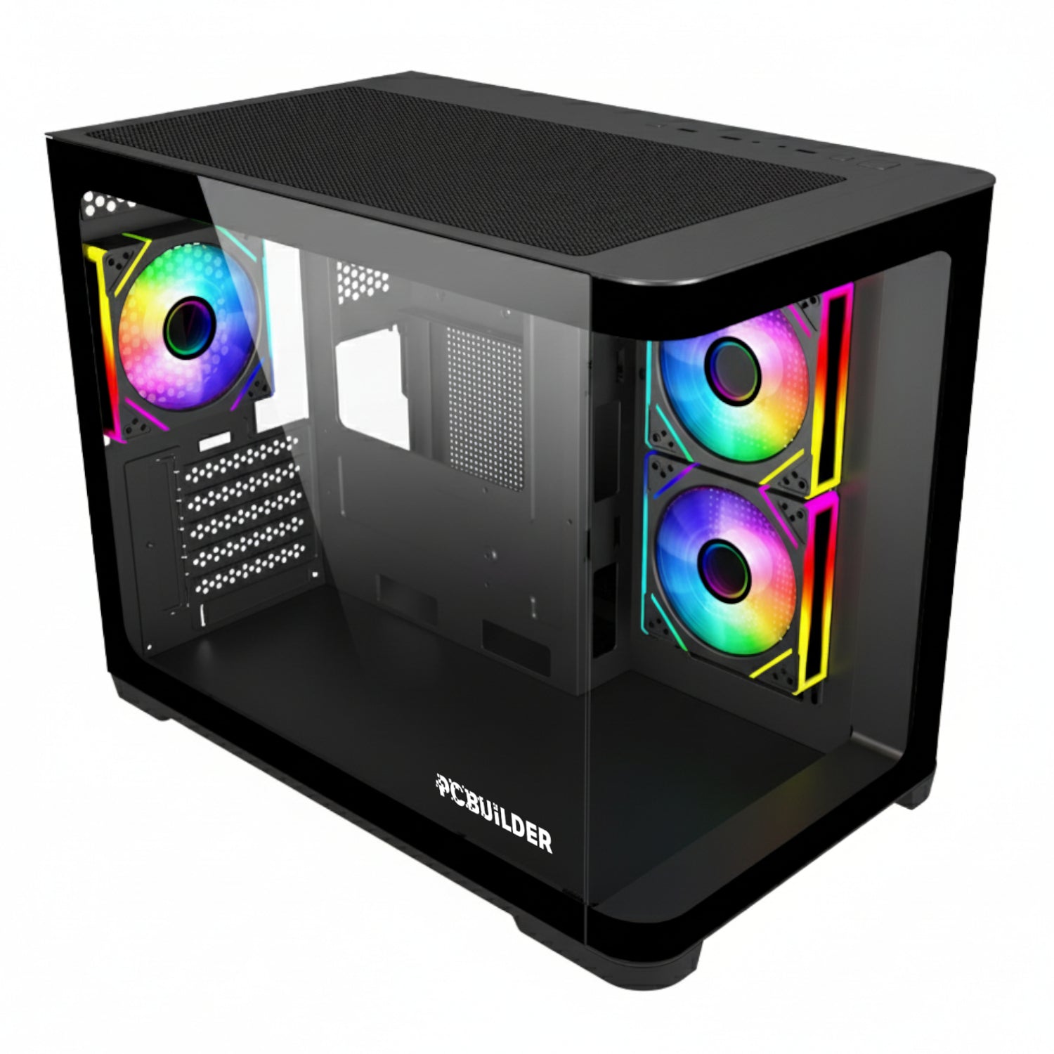 PCBuilder HIDEOUT Micro-ATX Back-Connect Gaming Chassis-1