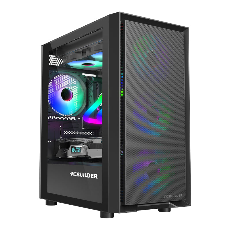 PCBuilder Protector Micro-ATX Gaming Chassis + 550W PSU-0
