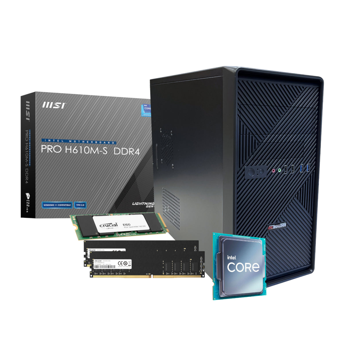 PCBuilder Intel Core i5-12400 HOME MASTER Windows 11 Desktop PC-0
