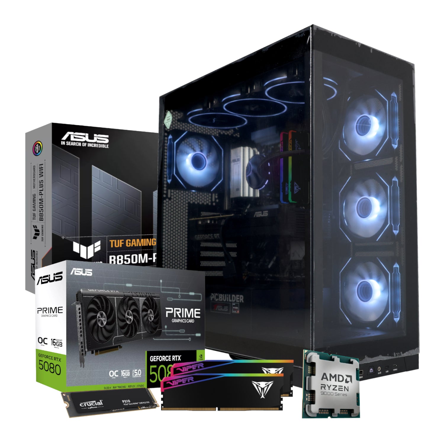 PCBuilder Ryzen 7 9850X3D ODYSSEY Windows 11 Gaming PC-1
