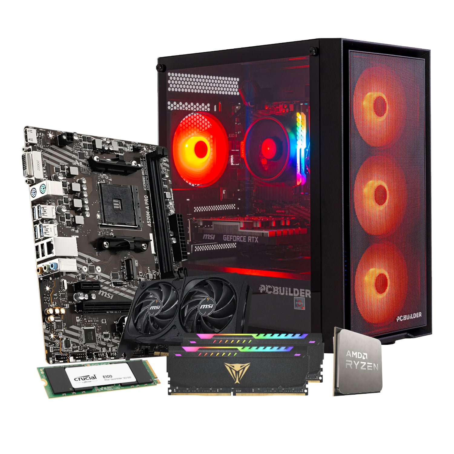 PCBuilder Ryzen 5 5500 RANGER Windows 11 Gaming PC-16