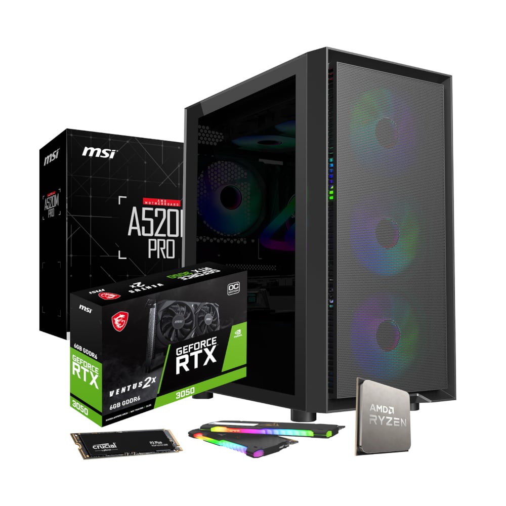 PCBuilder AMD Ryzen 5 5500 SCOUT Windows 11 Gaming PC-1