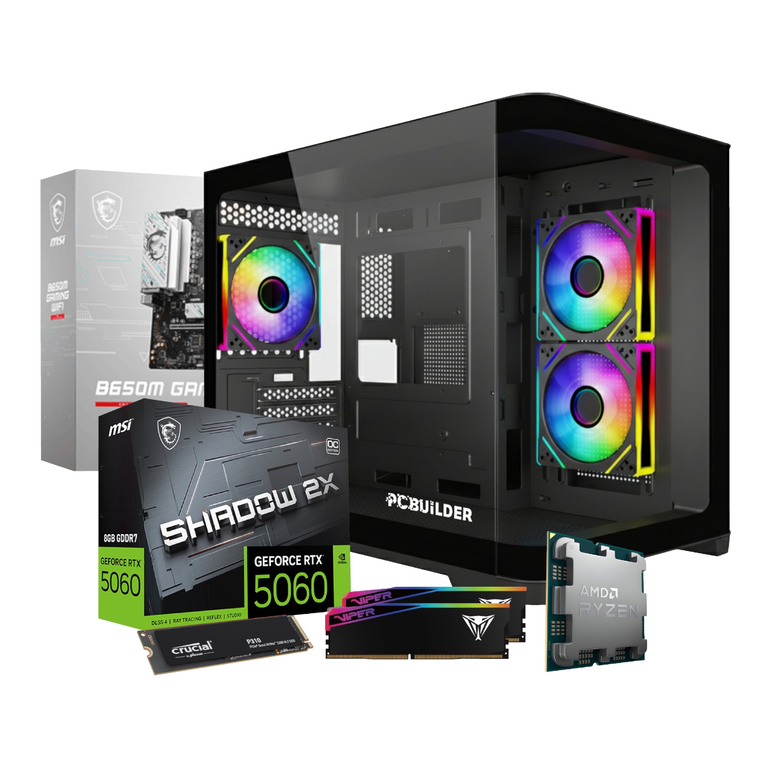 PCBuilder Ryzen 5 7600 SPECIALIST Windows 11 Gaming PC-1