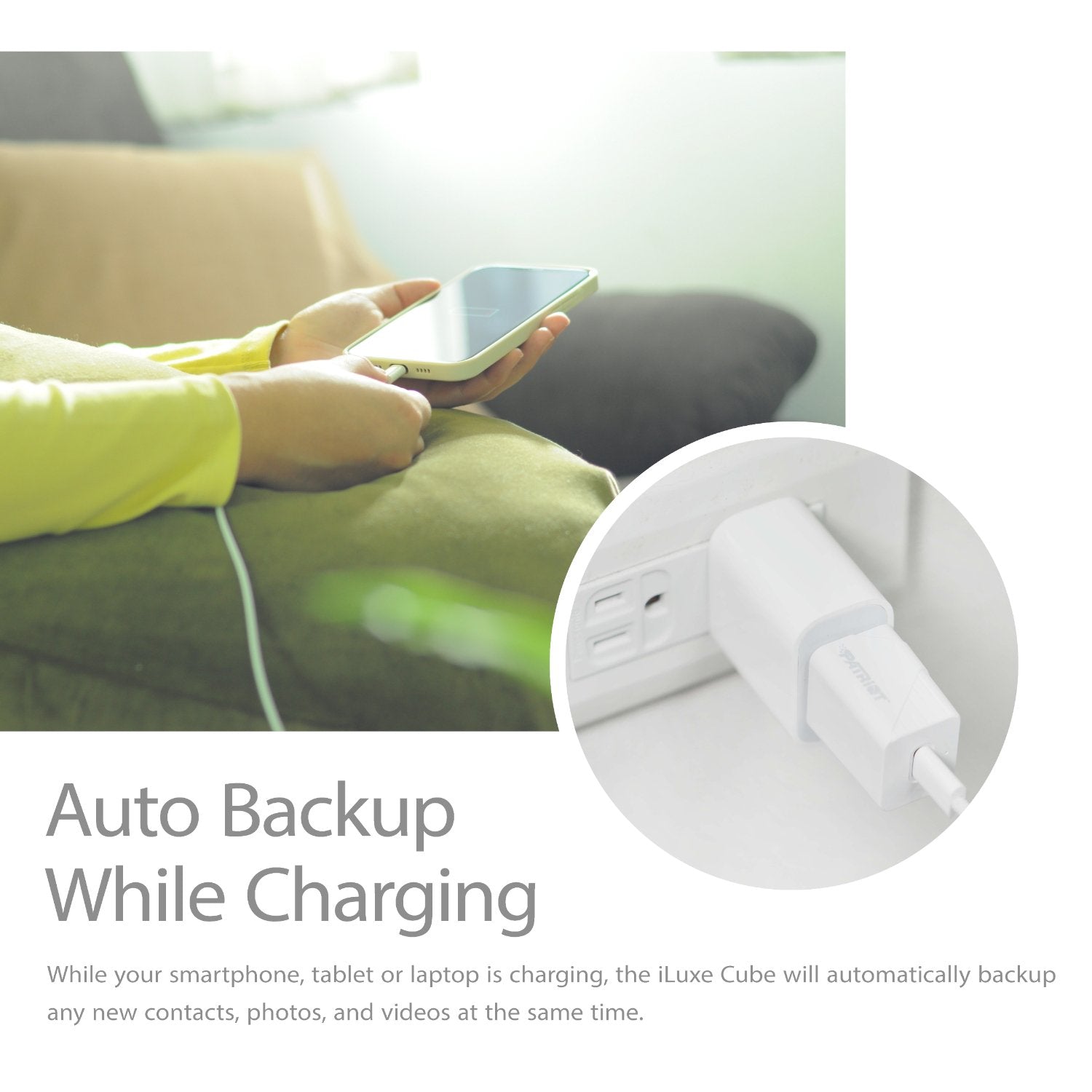 Patriot iLuxe Cube 512GB Type-C Smart Backup Solution - White-4