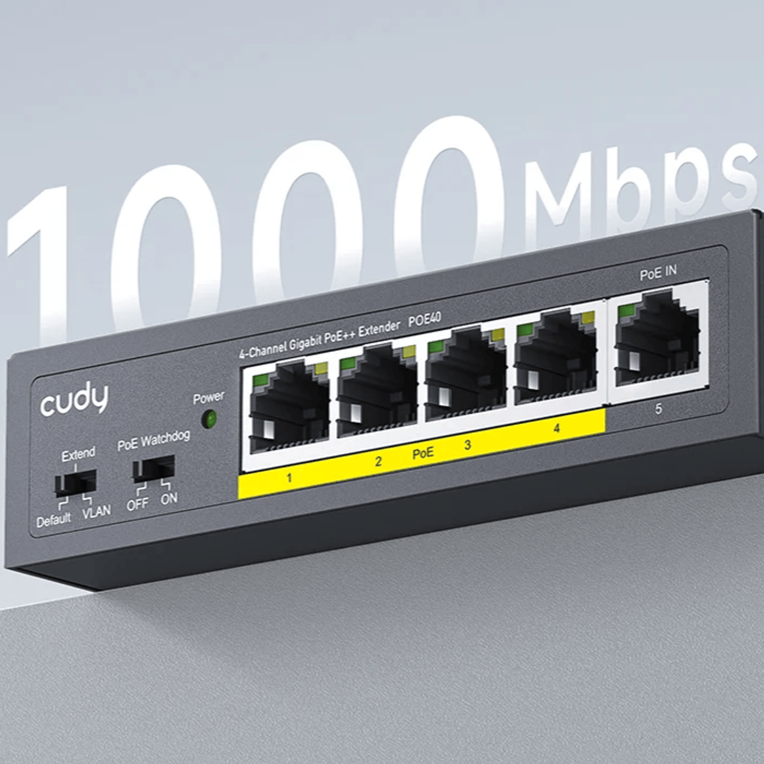 Cudy 4 Port Gigabit PoE 1x PoE Input 60W Switch-3