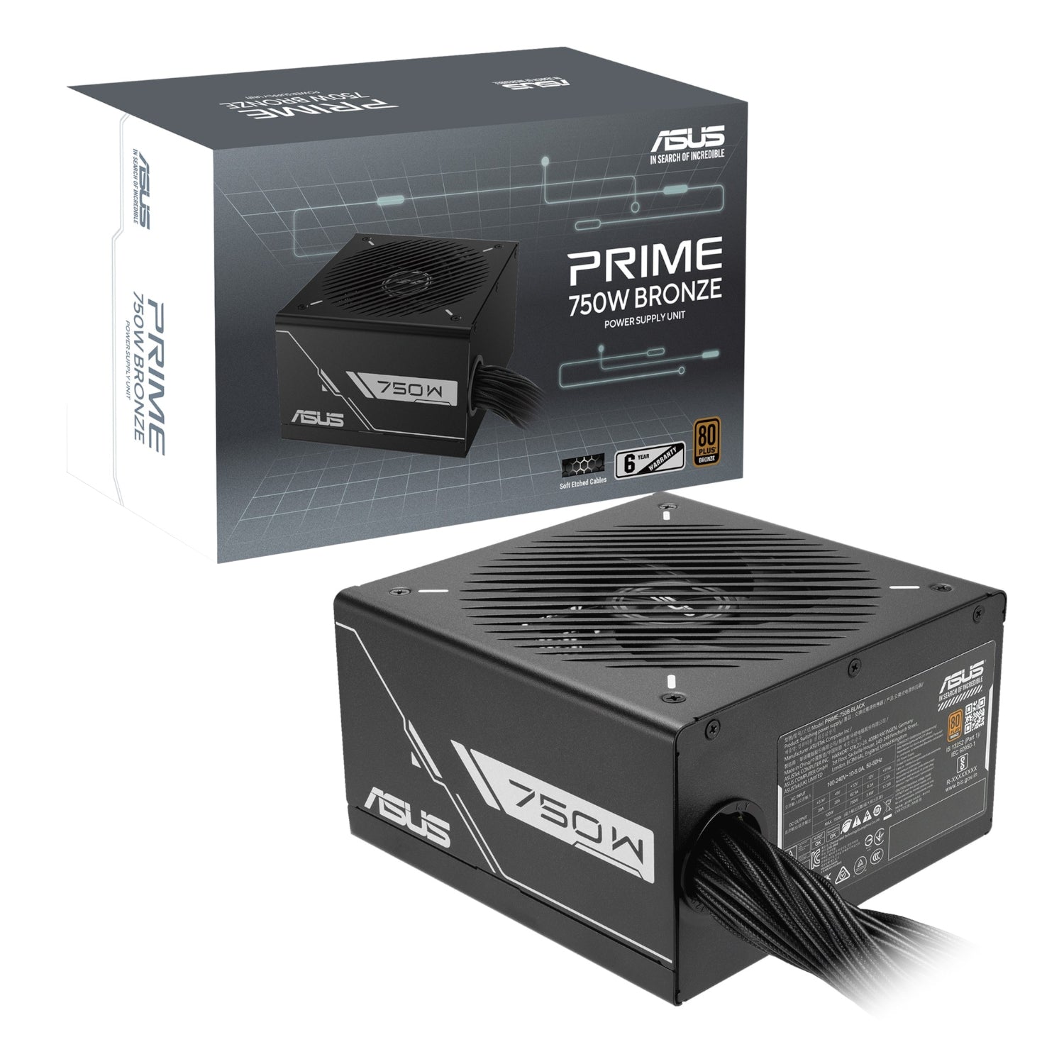 Asus PRIME 750W 80 PLUS Bronze ATX Non-modular Power Supply-0