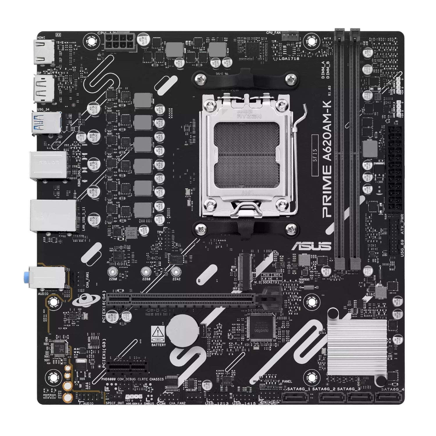 Asus PRIME A620AM-K AM5 M-ATX Motherboard-1