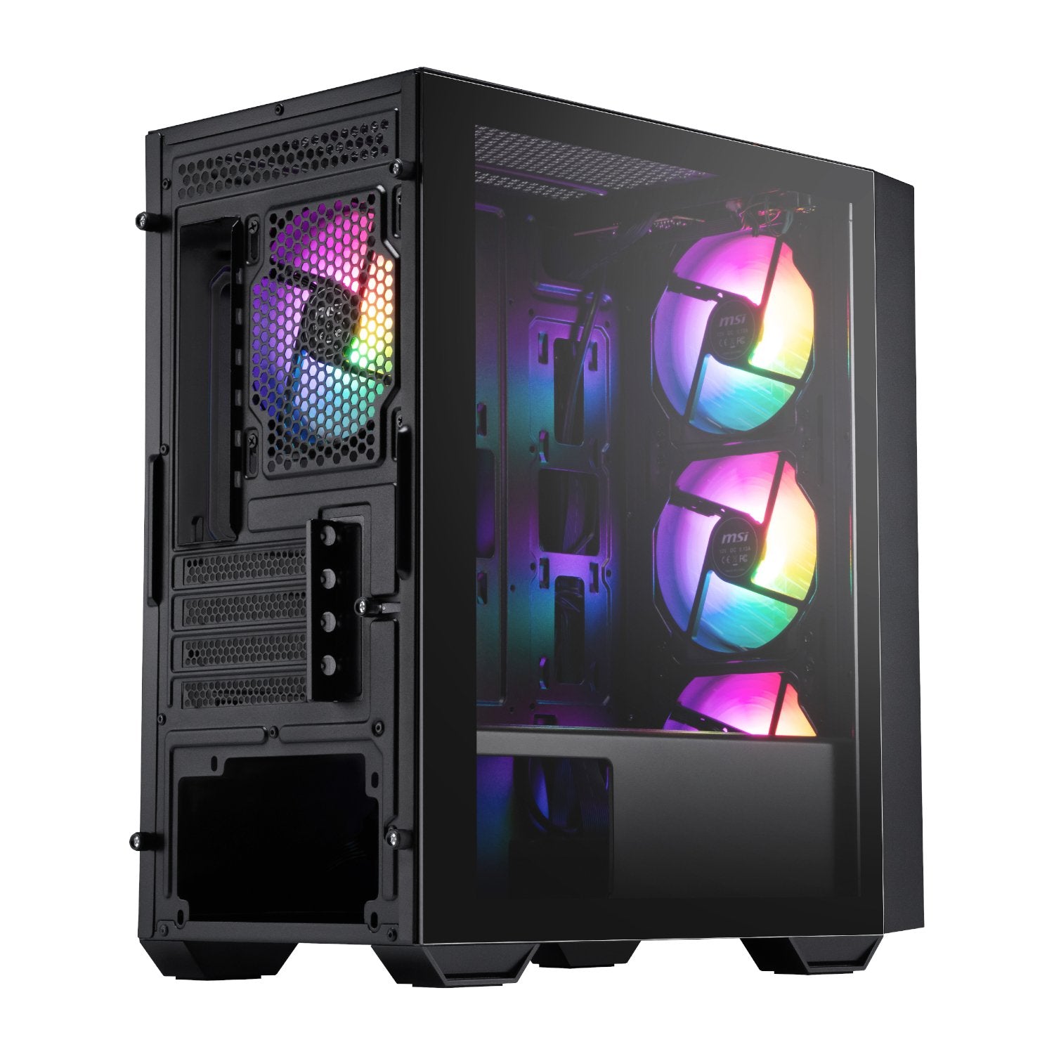 MSI PRO FORGE M050A Micro-ATX Gaming Chassis - Black-2