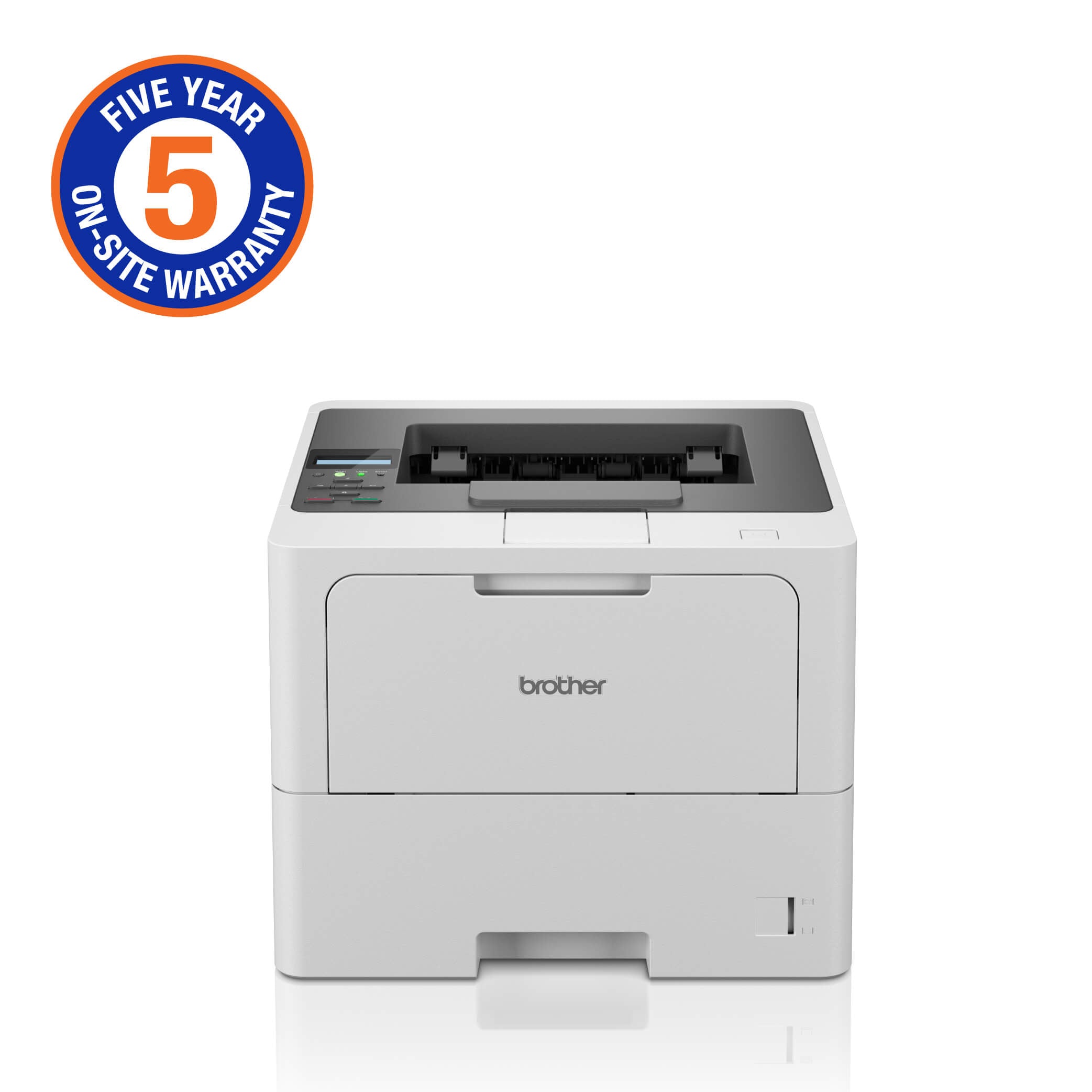Brother High-Speed Monochrome Duplex Laser Printer with wired and wireless network capability (5YR onsite)-0
