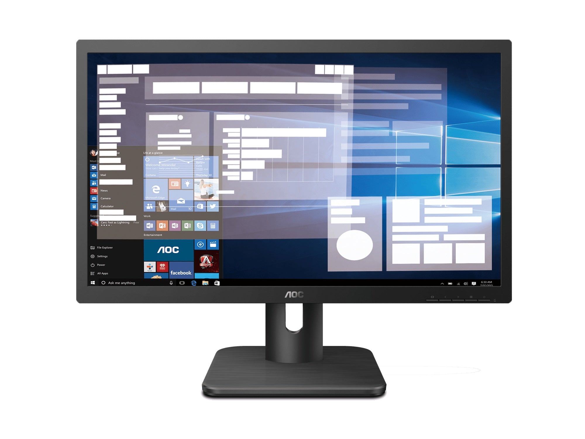 AOC Professional Monitor 27 PS FHD 1920x1080 100hz x1 HDMI x1 Display port Height Adjustable stand (tilt Swivel) 3 years warranty-0