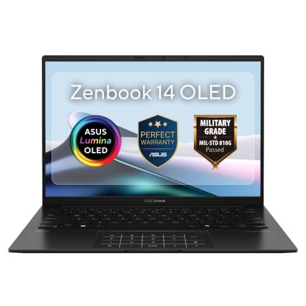 ASUS Zenbook / 14.0 OLED WUXGA(WU) 1920X1200 16:10 / AI 7 445 / LPDDR5X 16GB ( 16GB LPDDR5X on board ) / 1TB PCIE G4 SSD / AMD Radeon Graphics / Backlit Chiclet Keyboard Precision touchpad support Number Pad / Sleeve / Black / Windows 11 Home / -0