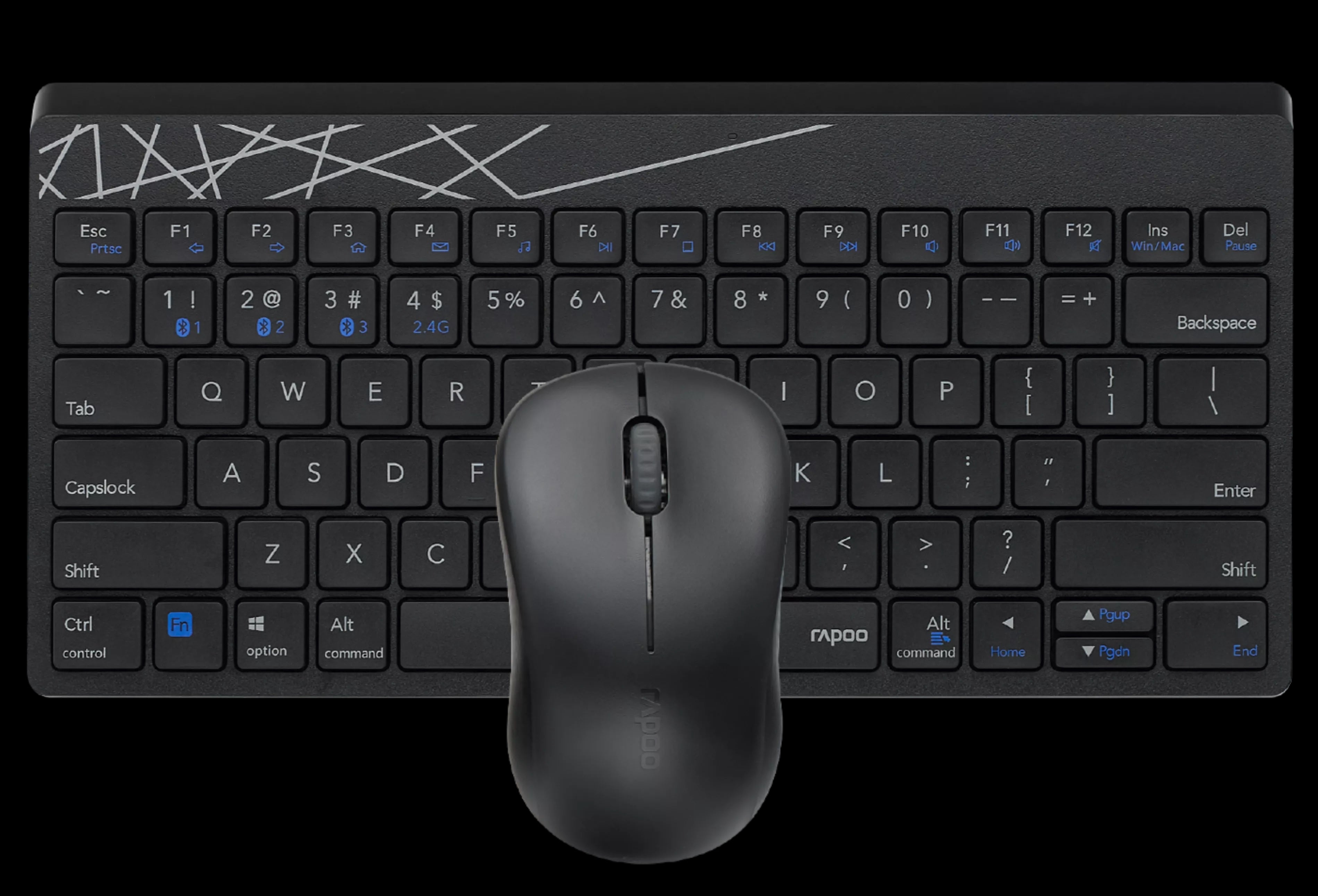 8000GT - Multi-mode wireless keyboard and mouse combo - Mini-0
