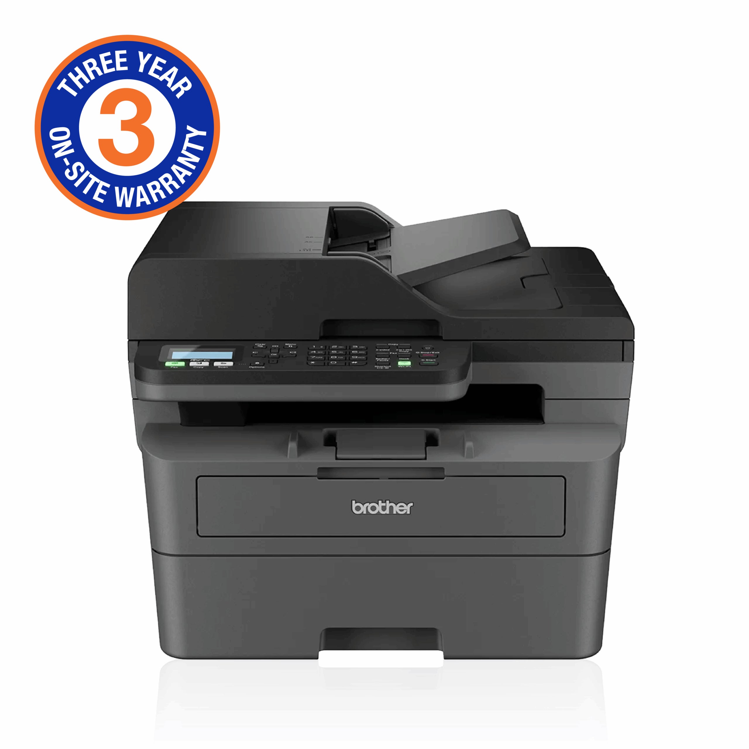 Brother Mid-Range Mono Laser MFC with Duplex printing and wired and wireless printing capabilities (3YR onsite)-0