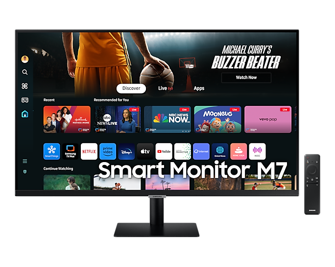 Samsung LS32FM700 / 32'' 4K UHD (3840 x 2160) 16:9 300 cd/m² 3000:1 60Hz 4ms (GTG) USB-C HDMI USB-A Wi-Fi and Bluetooth support-0