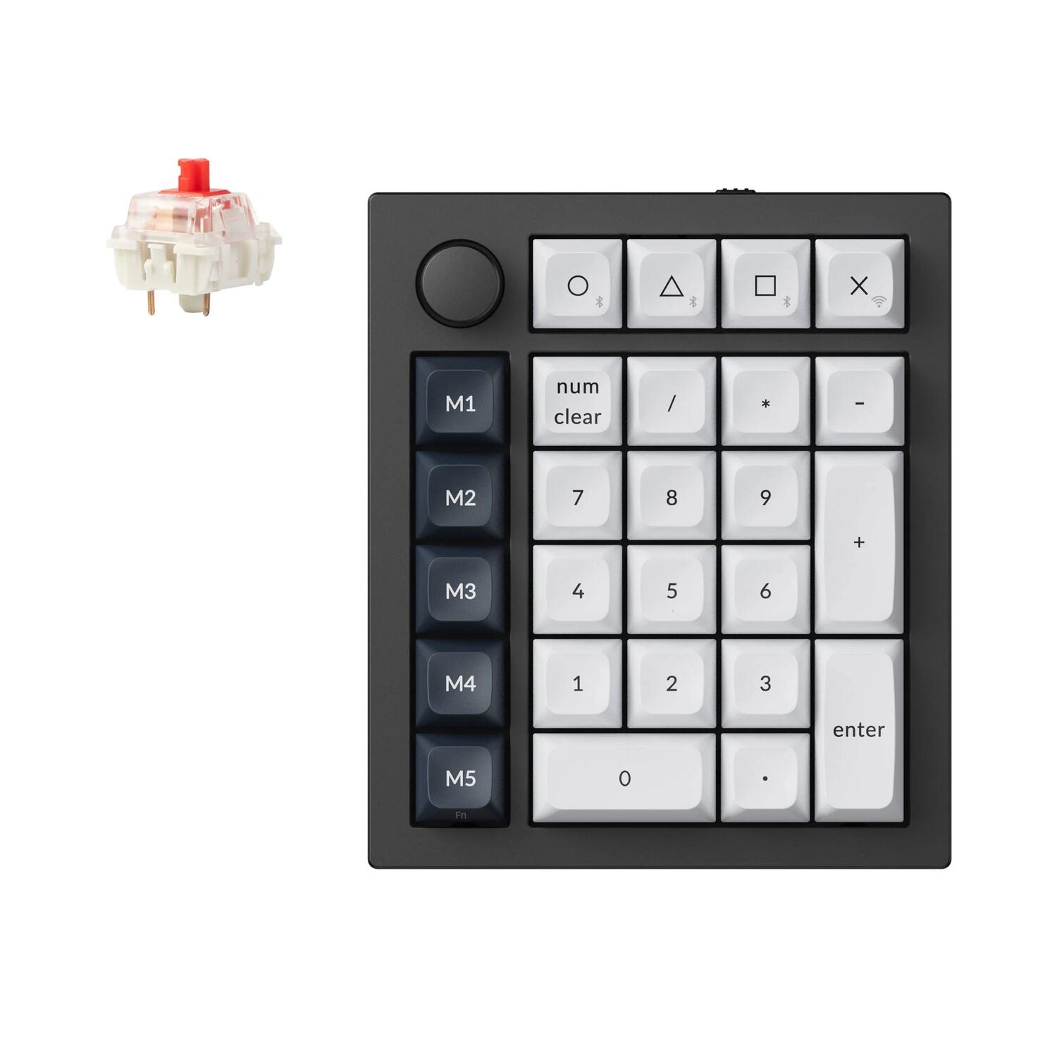 Keychron Q0 Max QMK Gateron Jupiter Red RGB Wireless Custom Number Pad Carbon Black-0