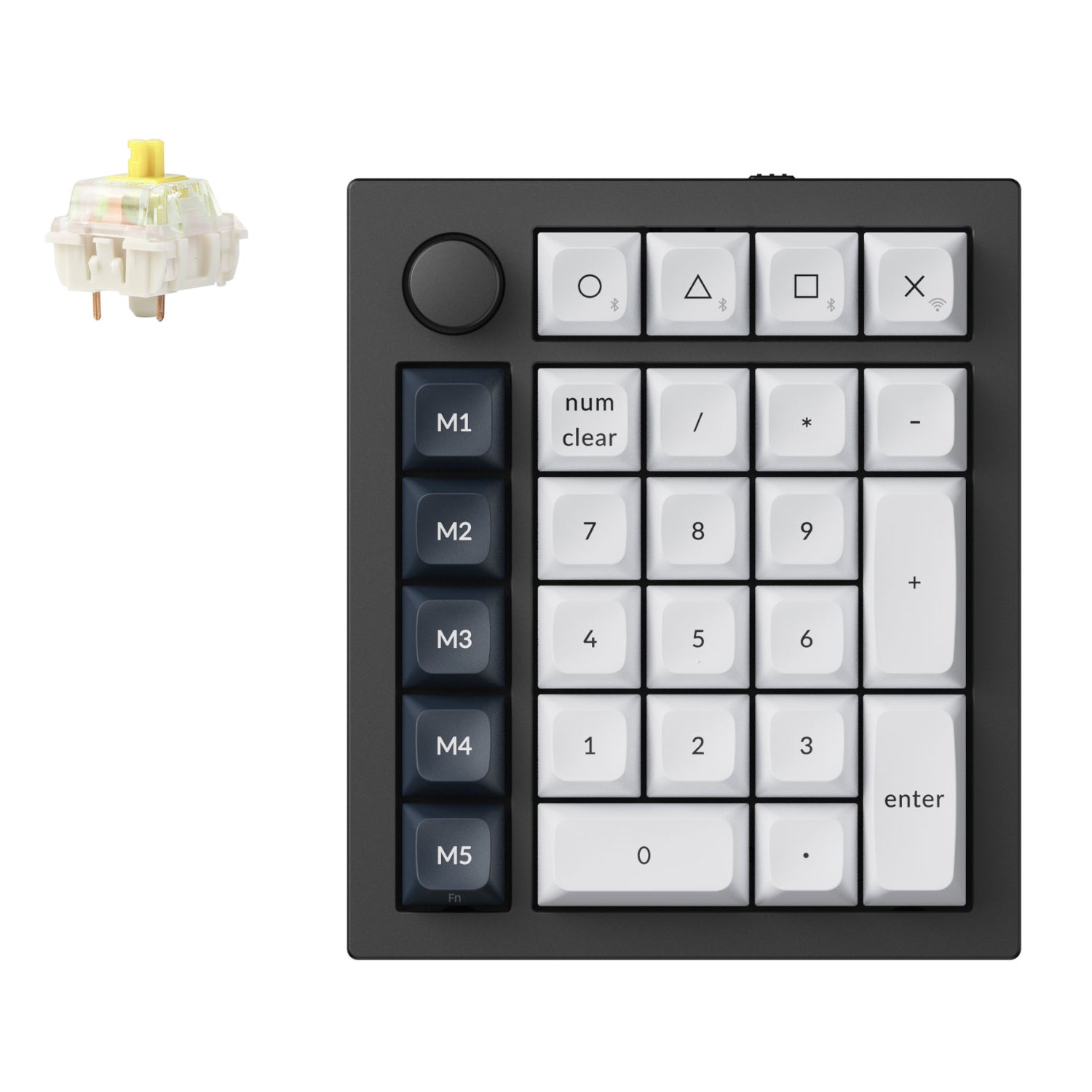 Keychron Q0 Max QMK Gateron Jupiter Banana RGB Wireless Custom Number Pad Shell White-0