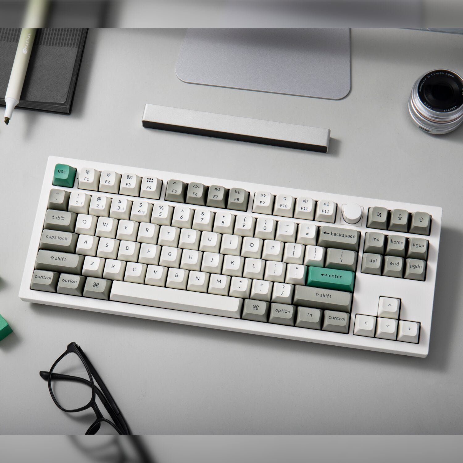 Keychron Q3 Max 80% Full Assembled Knob Red Switch Hot-Swap Gateron Jupiter RGB Wireless Keyboard - Shell White-4