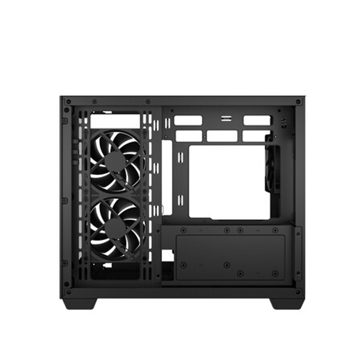 Deepcool CG330 3F Panoramic Dual-Chamber Micro-ATX Gaming Chassis - Black-9