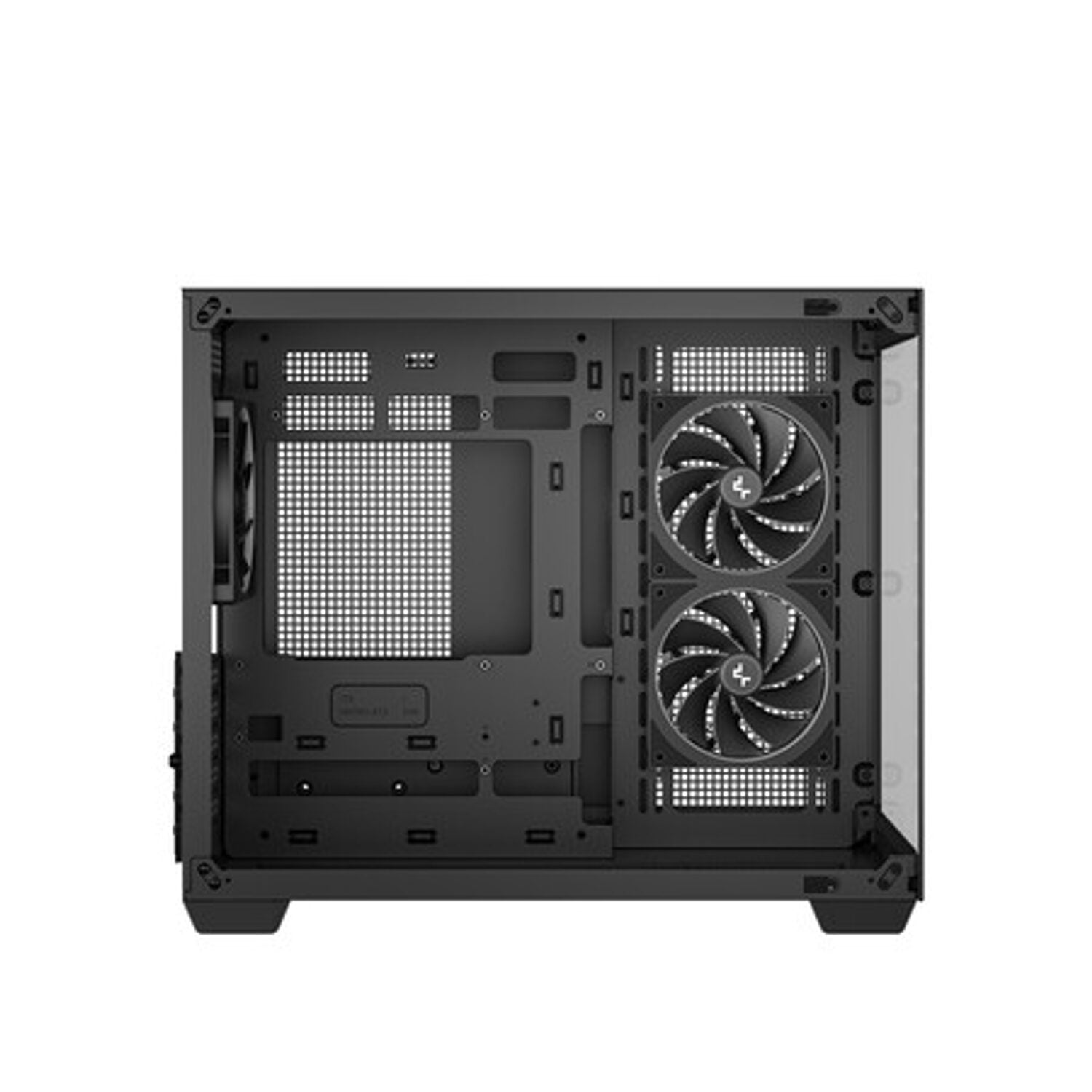 Deepcool CG330 3F Panoramic Dual-Chamber Micro-ATX Gaming Chassis - Black-10