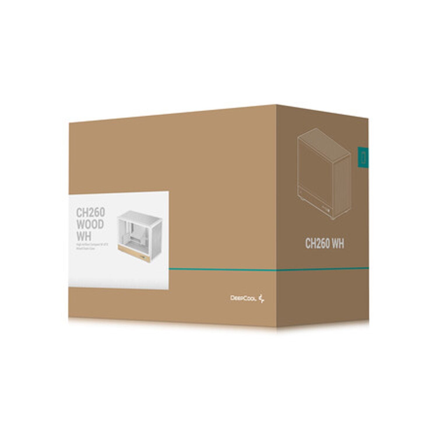 DeepCool CH260 Wood mATX Gaming Chassis White-12