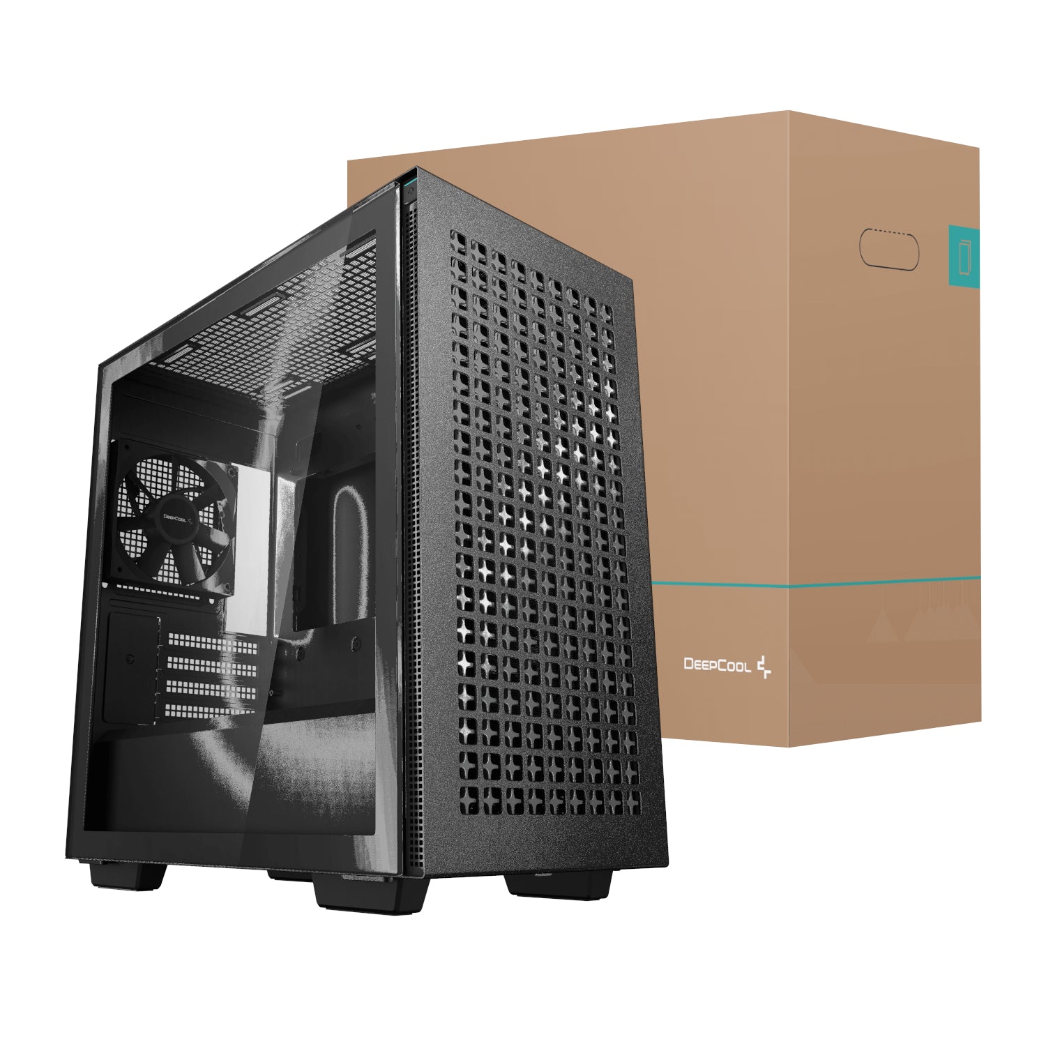 DeepCool CH370 Micro-ATX Gaming Chassis - Black-0