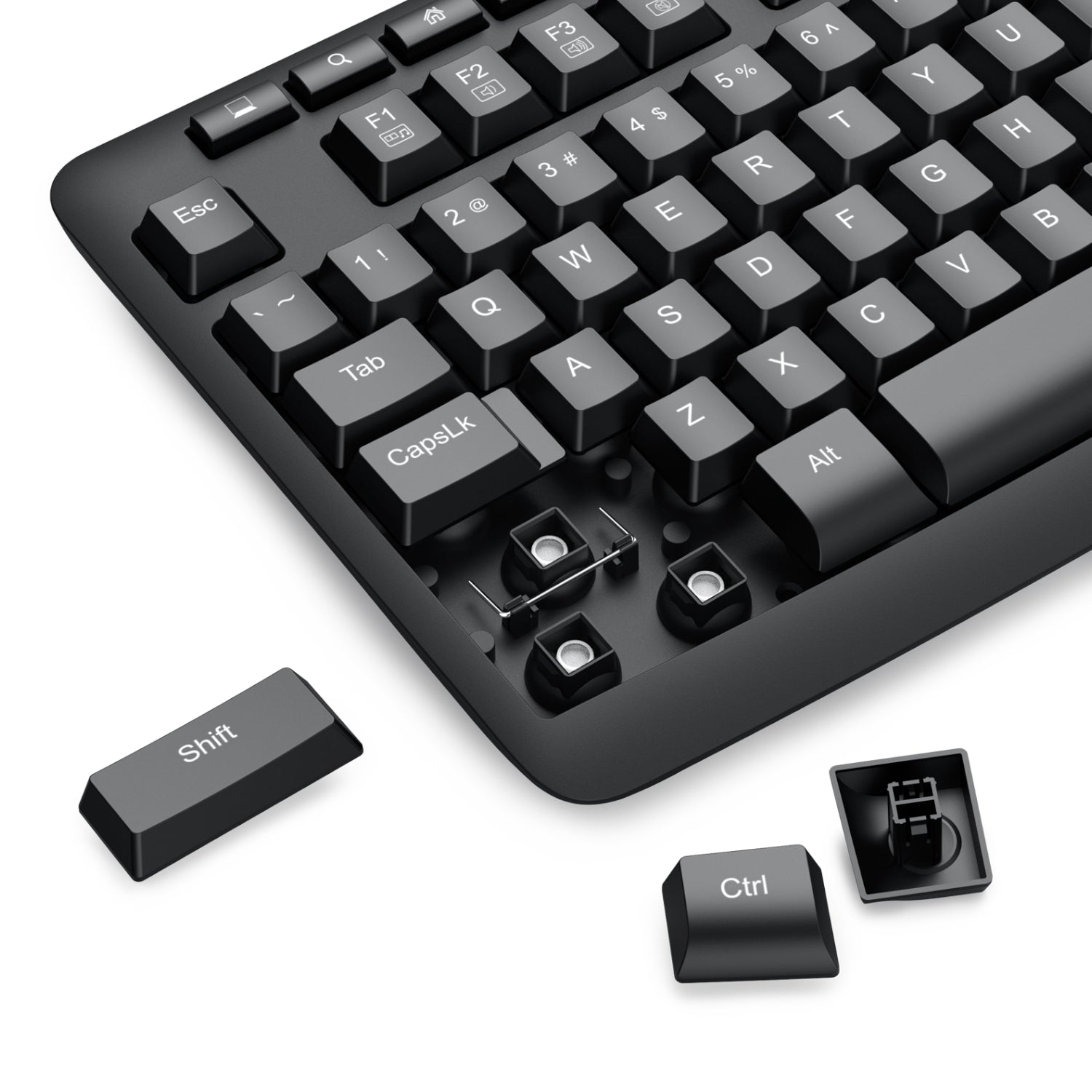 Redragon BK-7366 Full-size Ergonomic Membrane Office Keyboard - Black-6