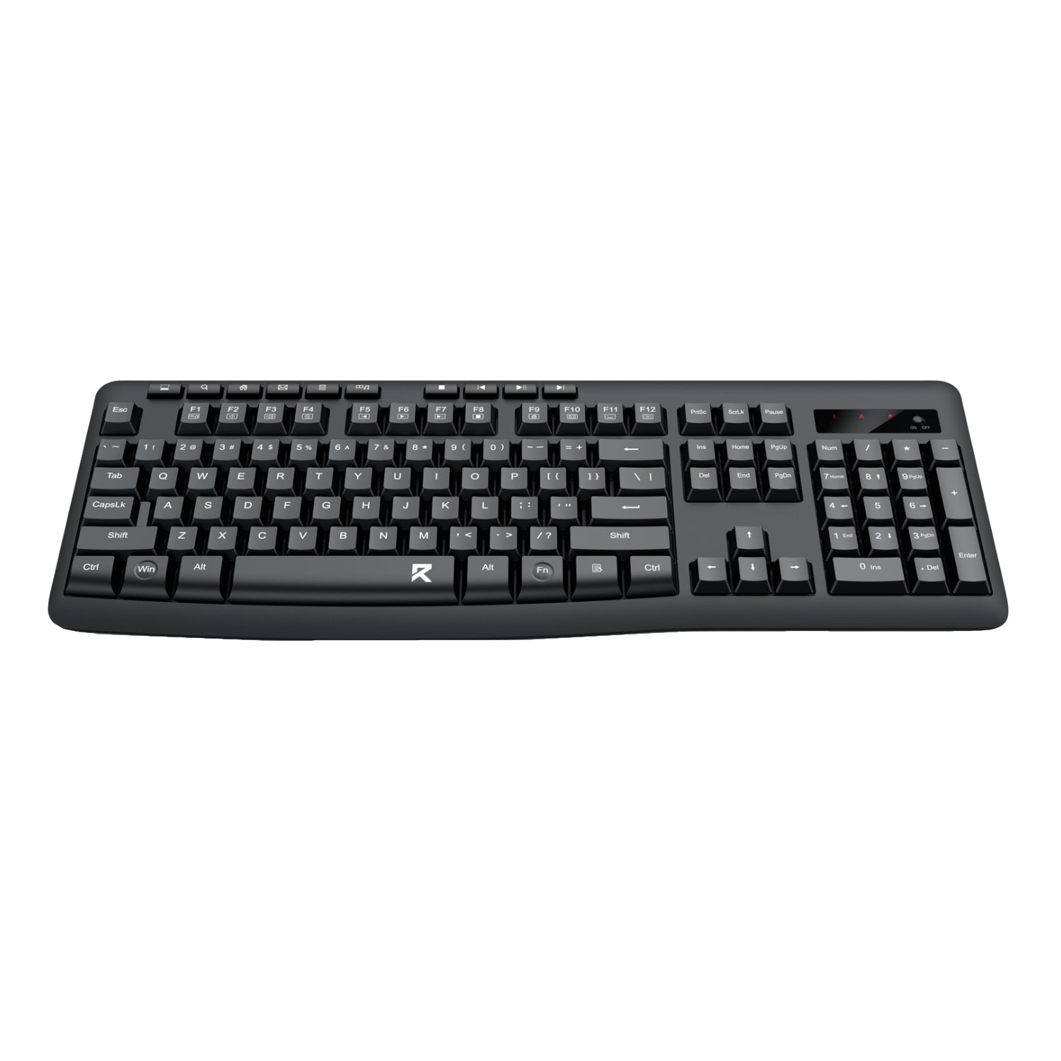Redragon BK-7367 Full-size Ergonomic Wireless Membrane Office Keyboard - Black-2