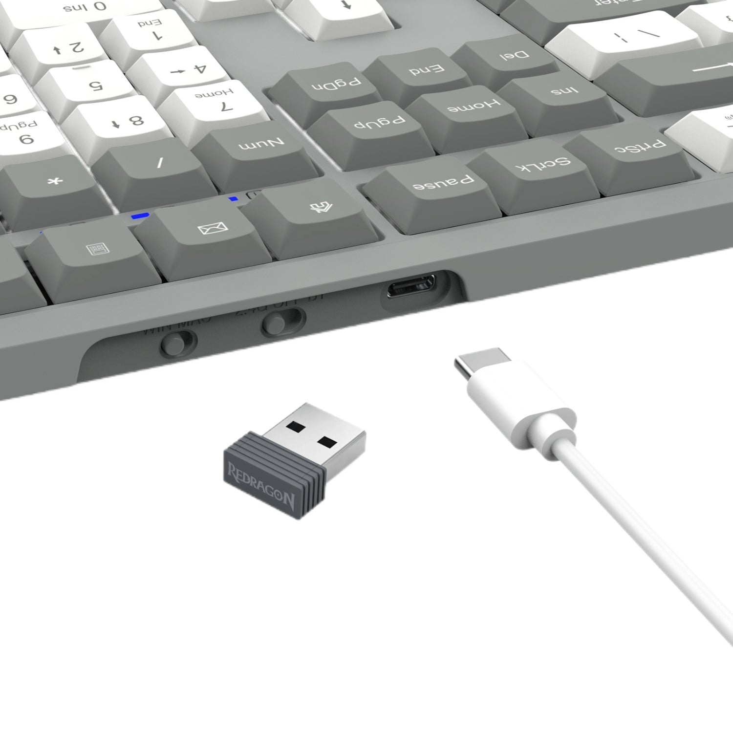Redragon BK-7485 Wireless Office Keyboard - Grey-6