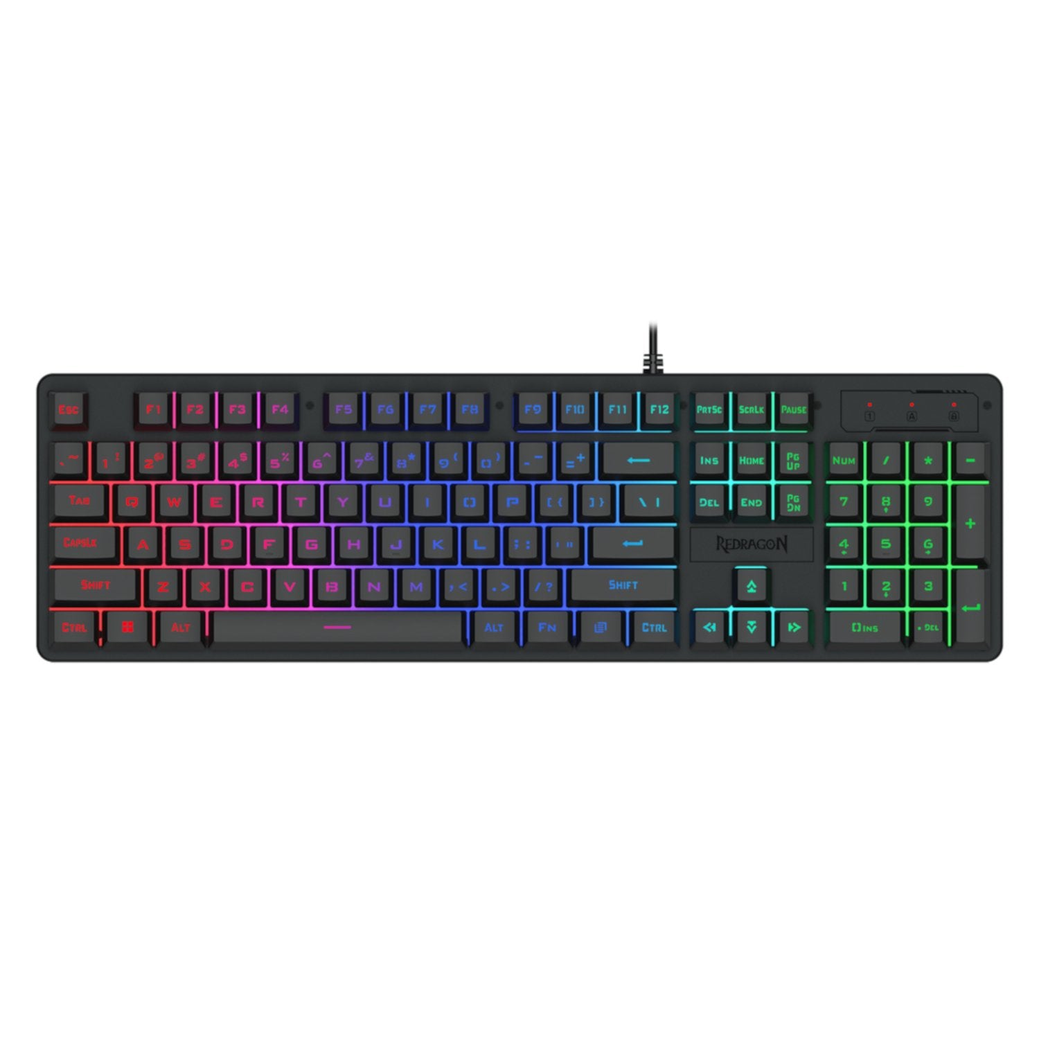 Redragon K521 Upgrade Rainbow LED 104-Key Membrane Gaming Keyboard-0