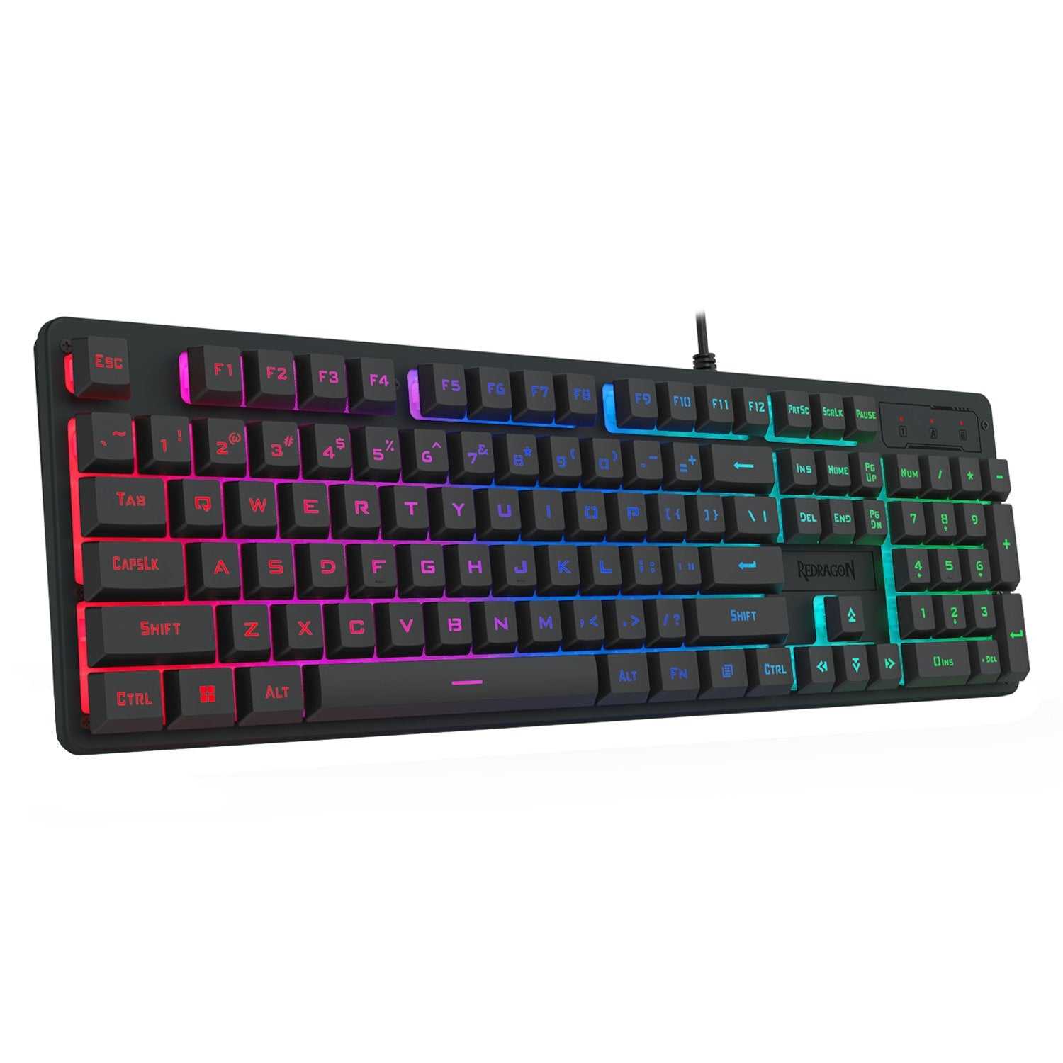 Redragon K521 Upgrade Rainbow LED 104-Key Membrane Gaming Keyboard-3