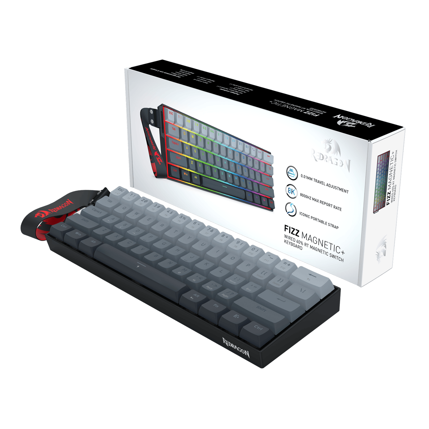 Redragon FIZZ Magnetic+ Wired 60% Gaming Keyboard-7
