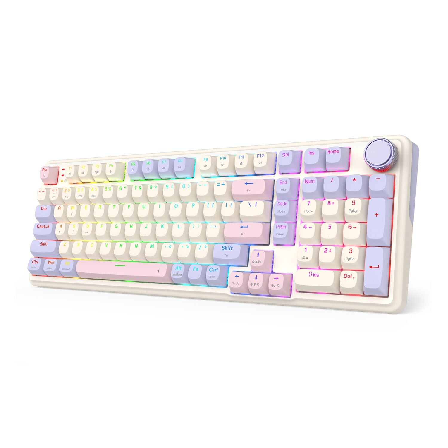 Redragon K768 EISA 100 RGB Wireless Gaming Keyboard - Lilac-3