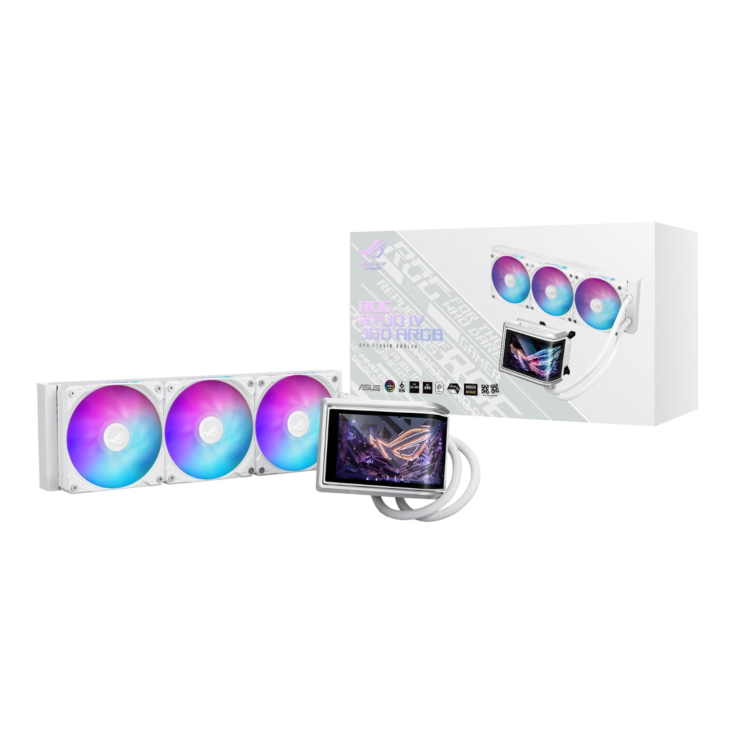 ASUS ROG RYUO IV 360 ARGB Liquid CPU Cooler White Edition-0