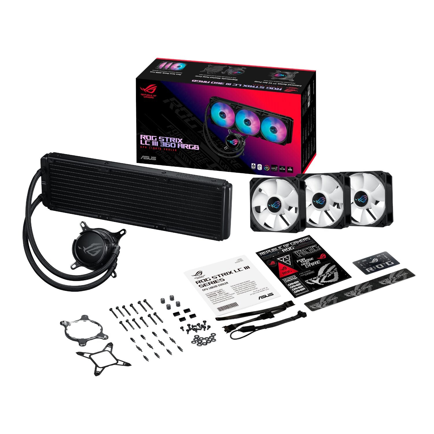 ASUS ROG Strix LC III 360 ARGB Liquid CPU Cooler - Black-5