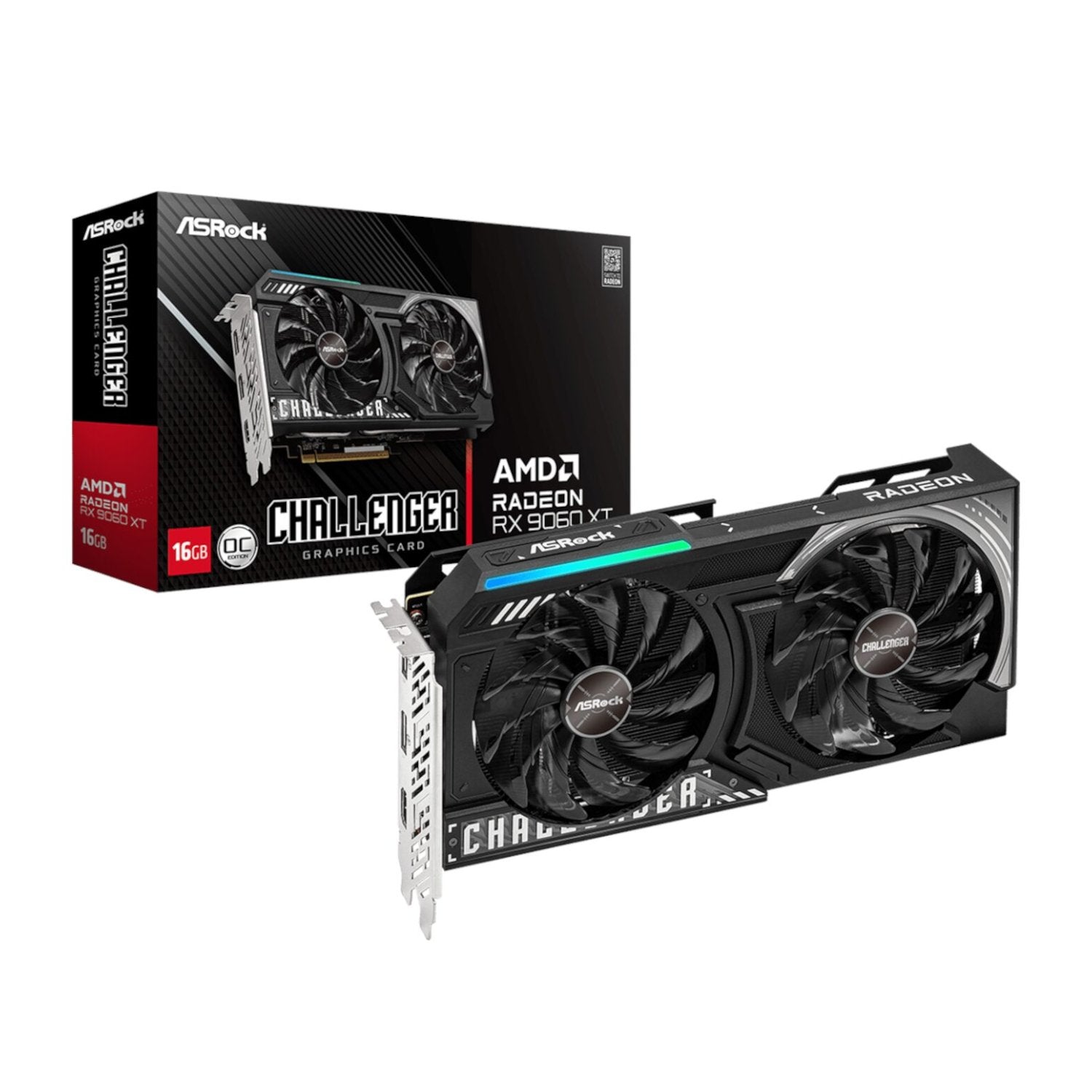 ASRock Radeon™ RX 9060 XT Challenger 16GB OC Graphics Card (RDNA™ 4, PCIe 5.0)-0