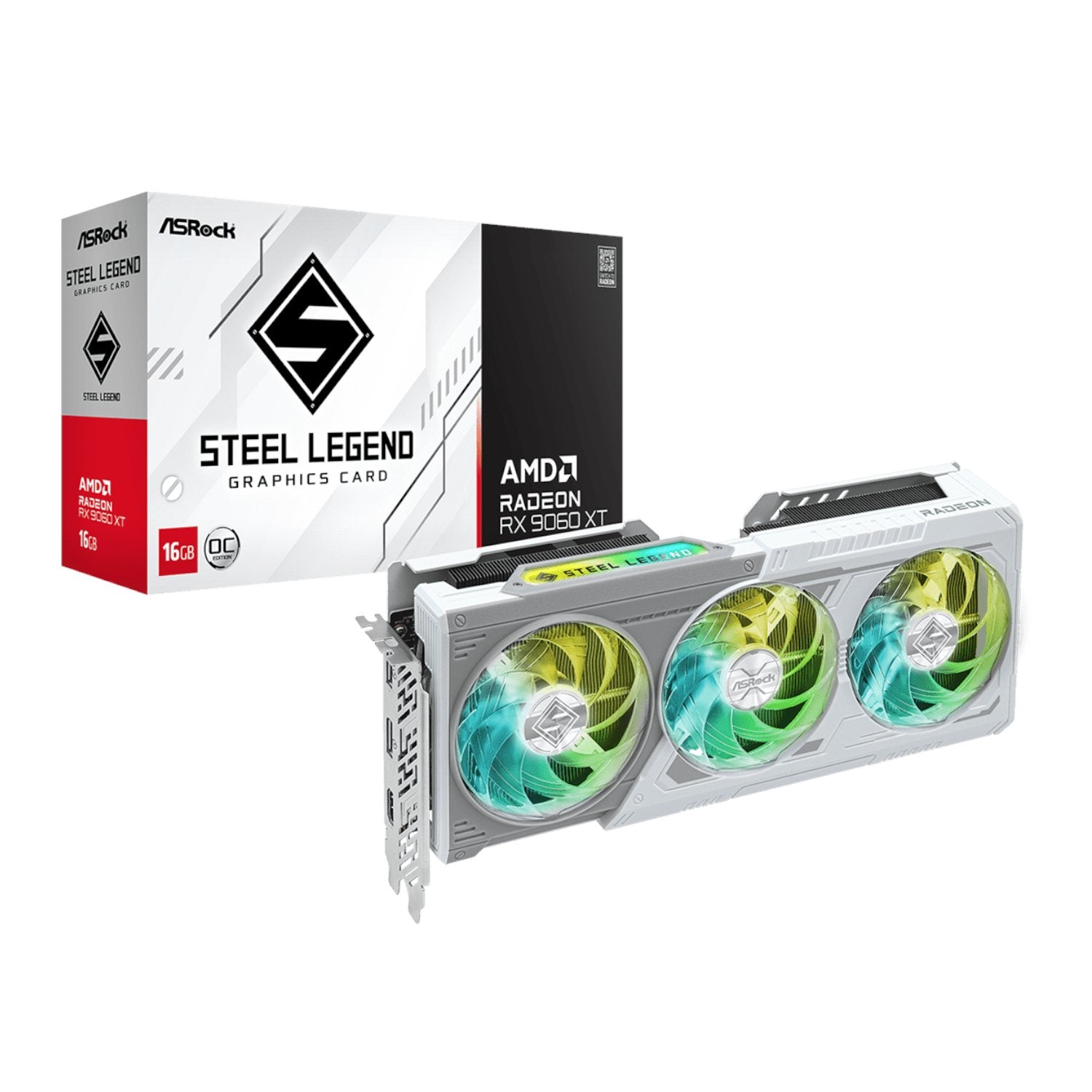 ASRock Radeon RX9060 XT Steel Legend 16G Graphics Card-0