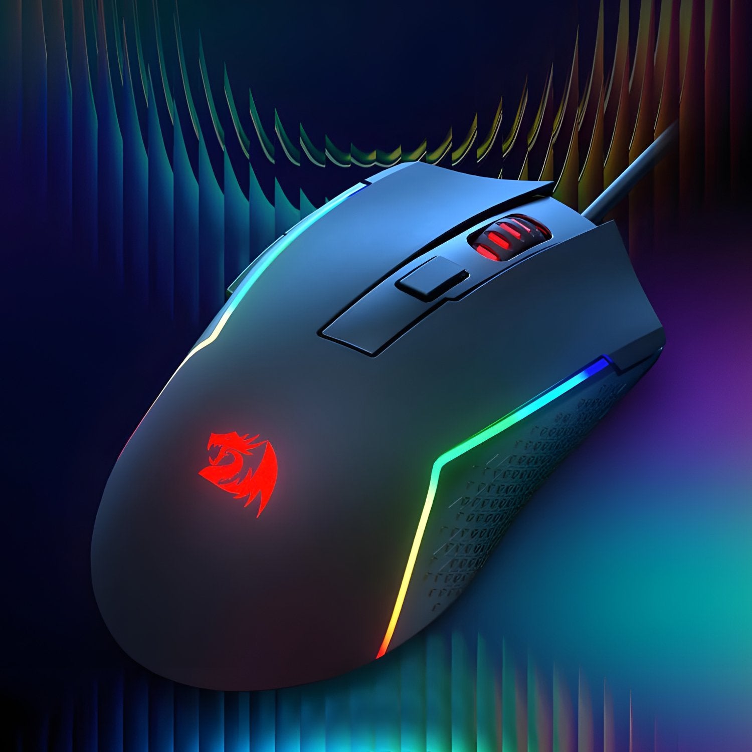 Redragon M616 TRIDENT 10000DPI RGB Gaming Mouse - Black-3
