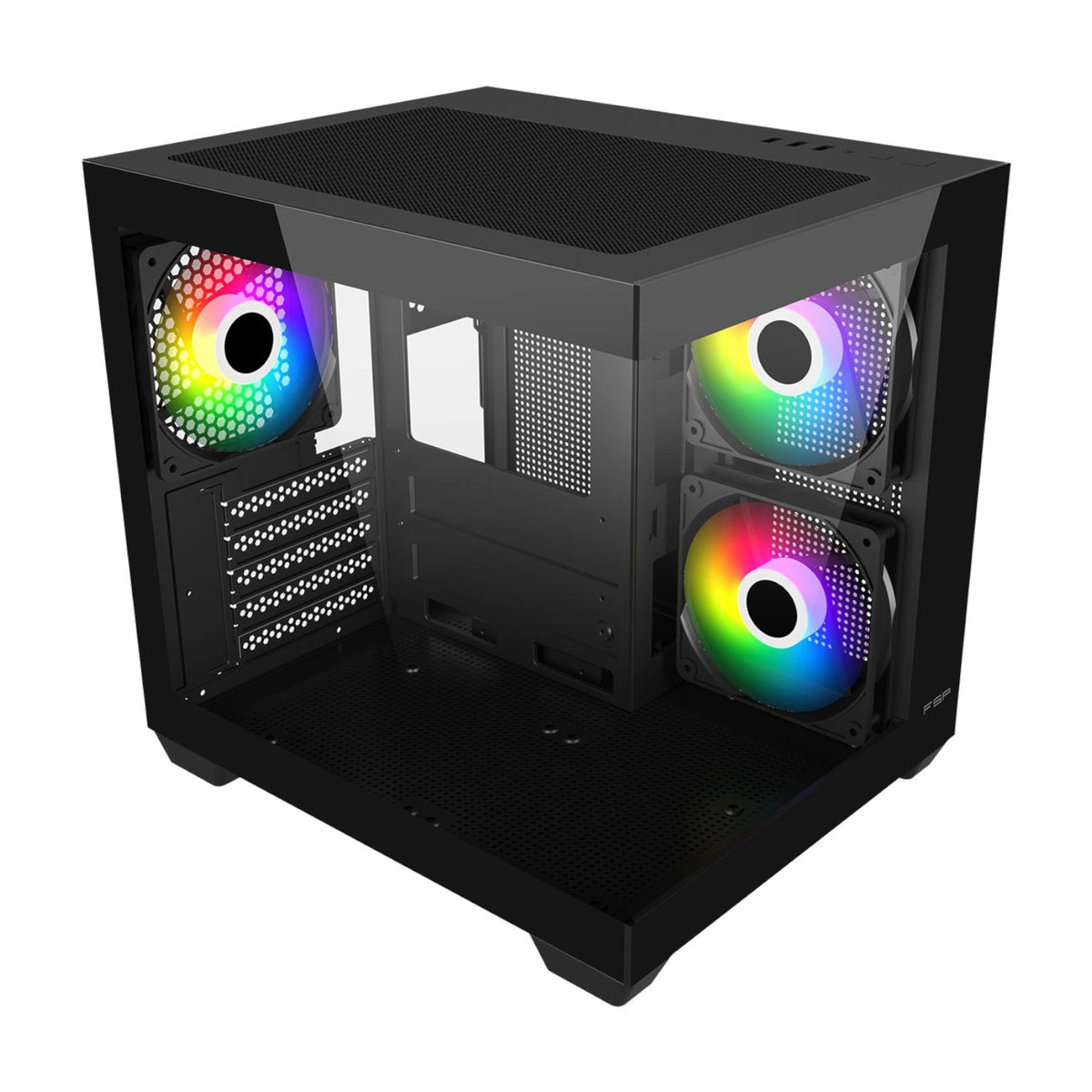 FSP S140 M-ATX Mid Tower Gaming Chassis - Black-4