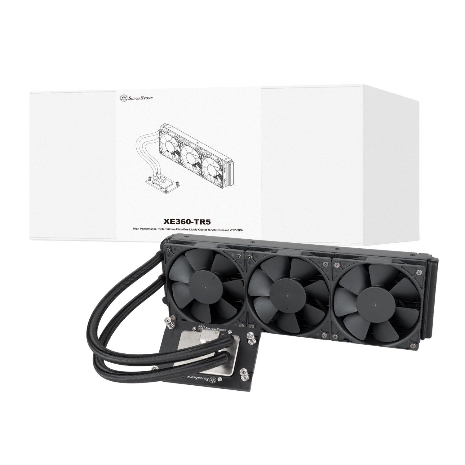 Silverstone XE360-TR5 High Performance 360mm AIO Liquid CPU Cooler-0