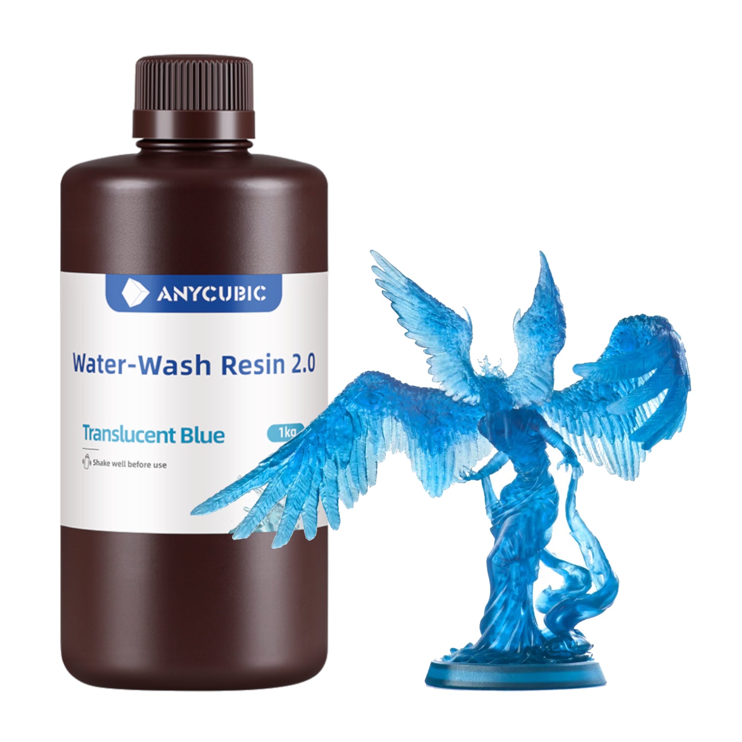 Anycubic Water Wash Resin 2.0 – Translucent Blue-0