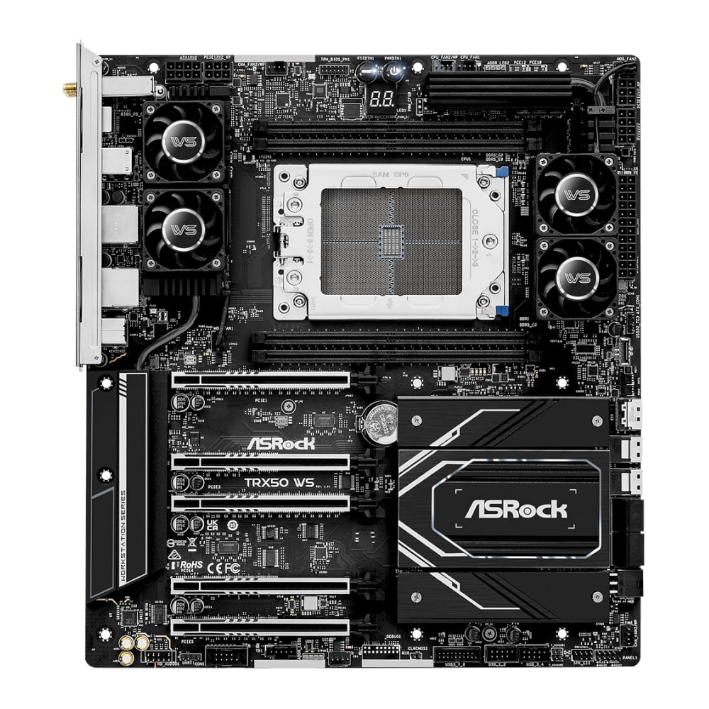 ASRock TRX50 WS AMD TR5 EATX Gaming Motherboard-1