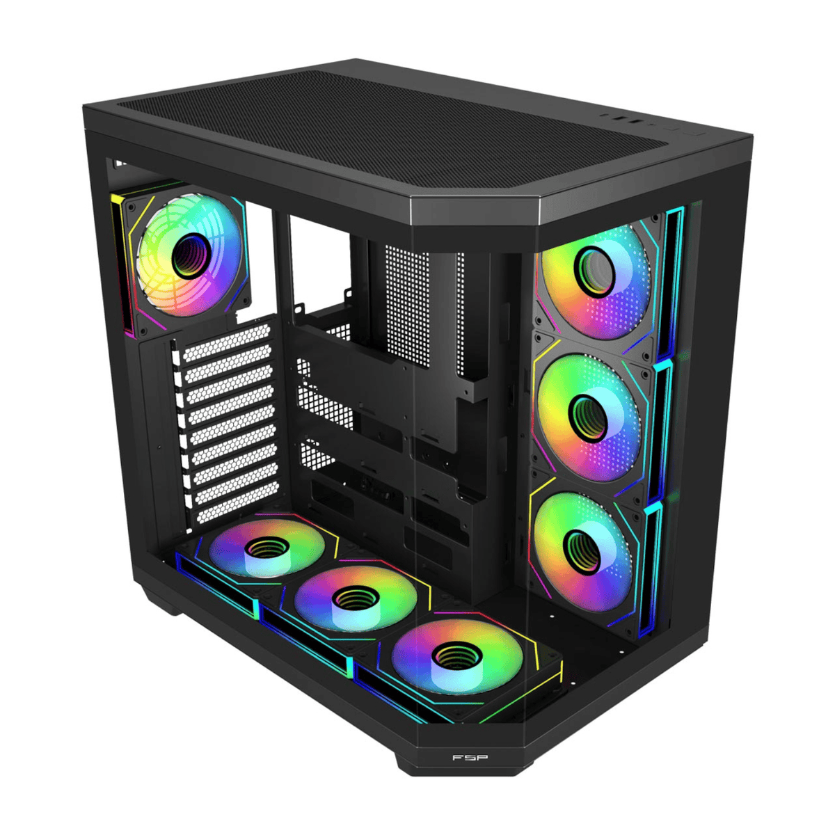 FSP U580 ATX Ultra Tower Gaming Chassis - White-1