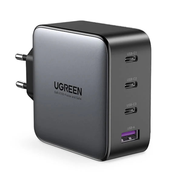 Ugreen 4 port gan 100W PD wall charger-Black-0