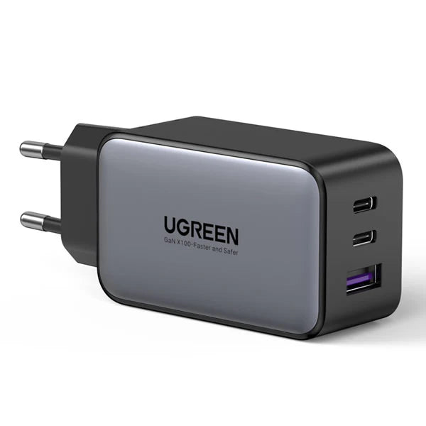 Ugreen 3 port gan 65W PD wall charger-Black-0