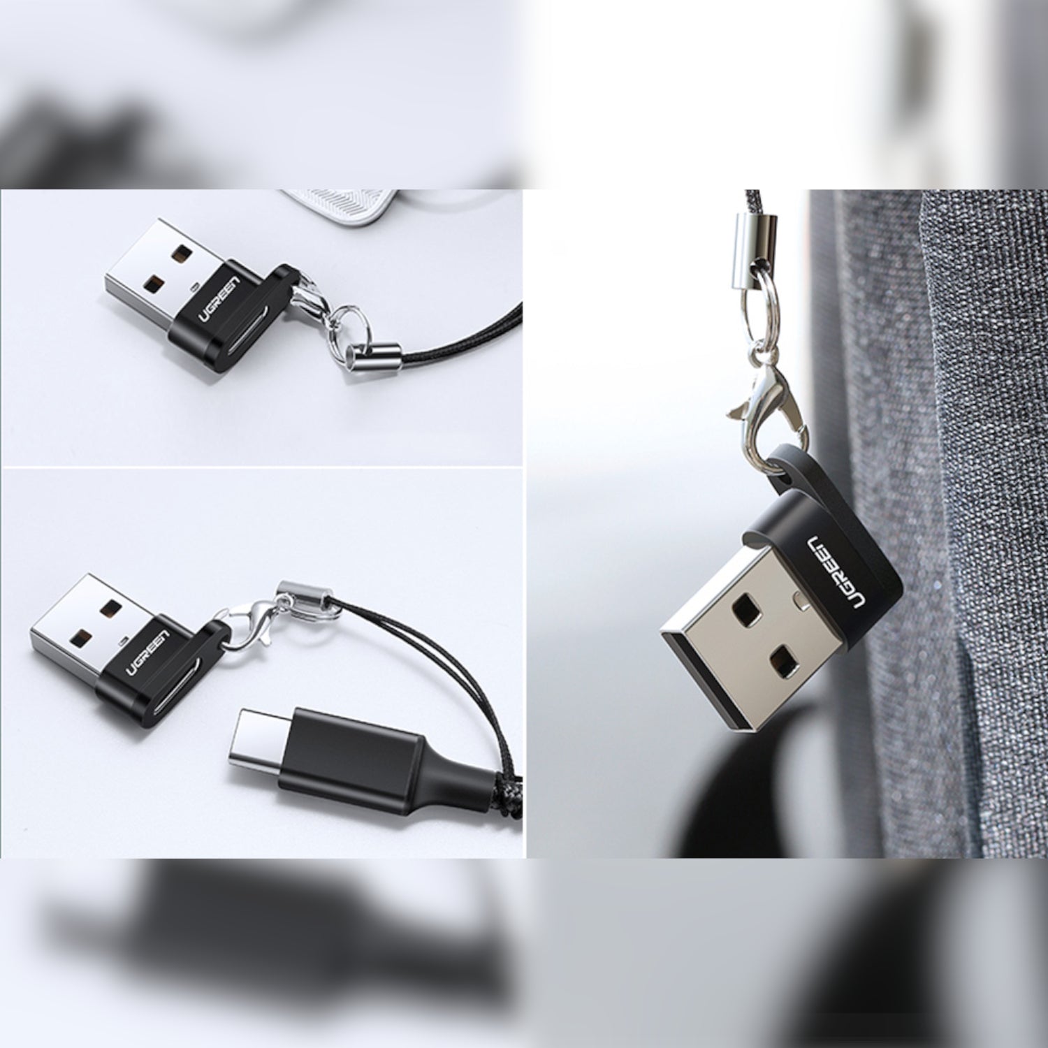 UGREEN USB A Male to USB Type-C Female Adapter (Black)-1