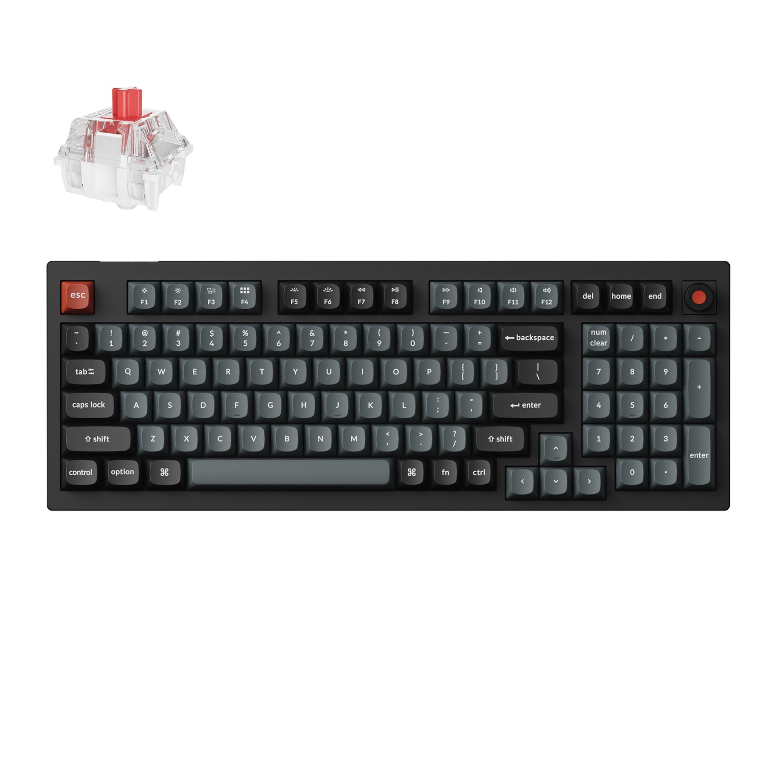 Keychron V5 Ultra 96% 8K Red Switch Hot-Swapple Silk POM RGB Wireless Keyboard-0