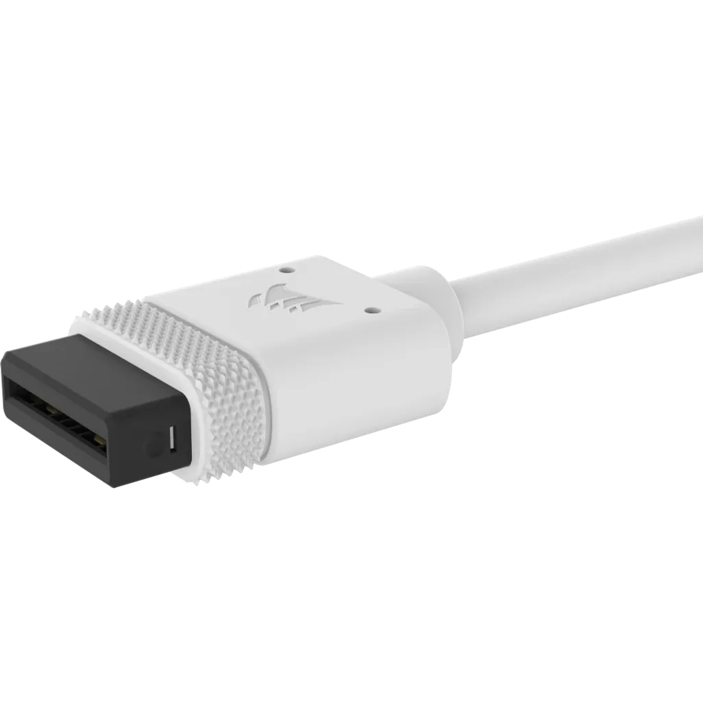 CORSAIR iCUE LINK Cable; 2x 200mm with Straight/Slim 90° connectors; White