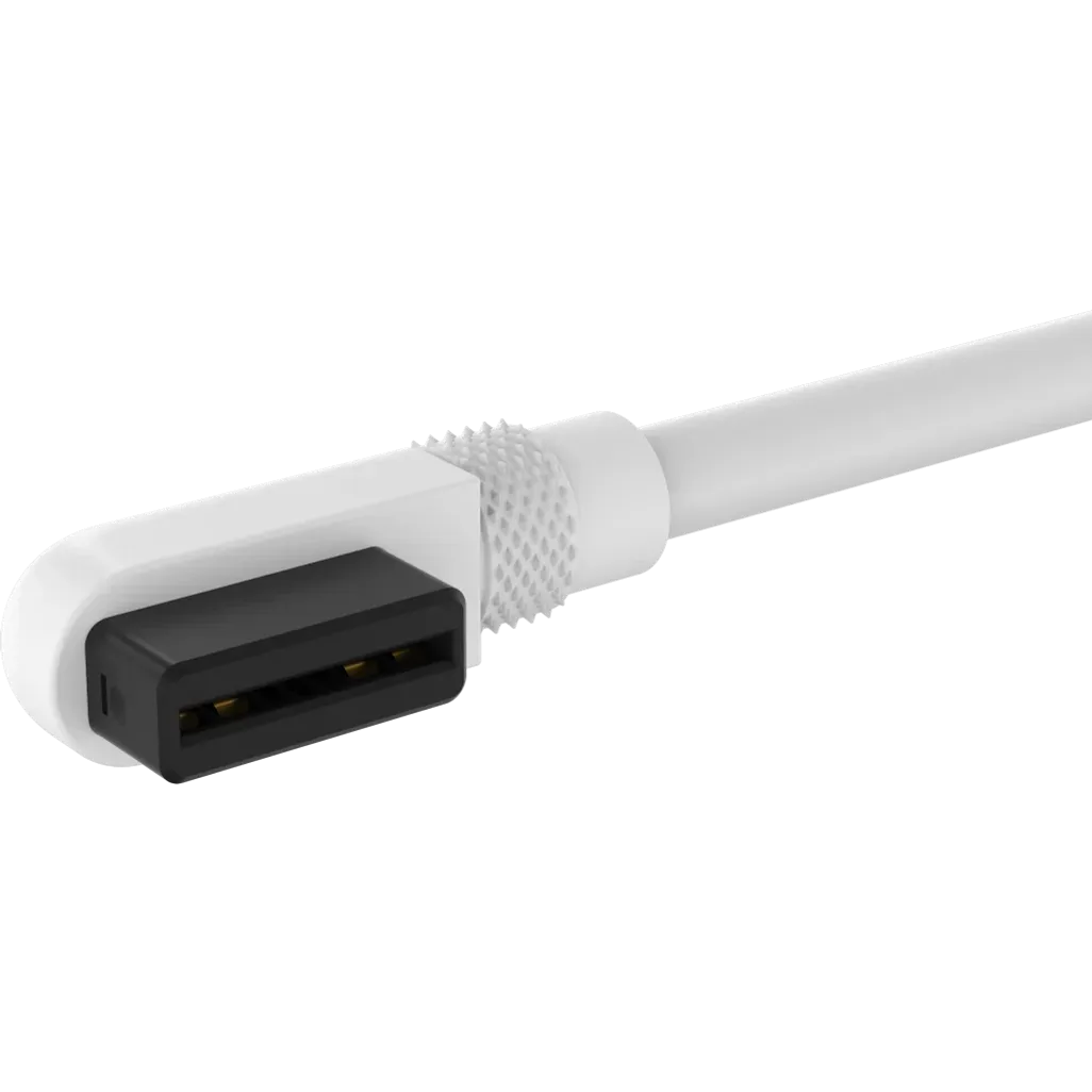 CORSAIR iCUE LINK Cable; 2x 135mm with Slim 90° connectors; White